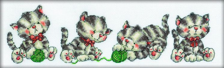 Набор для вышивания крестом РТО "Играющие котята" М160