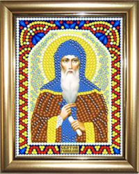 ИМРА5-063 Алмазная мозаика ТМ НАСЛЕДИЕ с рамкой "Святой Геннадий"