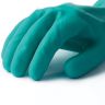Перчатки нитриловые MANIPULA "Дизель", хлопчатобумажное напыление, размер 7 (S), зеленые, N-F-06