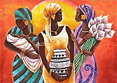 Ag 6027 Алмазная мозаика Гранни "Африканские женщины"