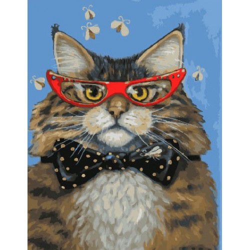 Картина по номерам Paintboy "Модный кот" GX26906