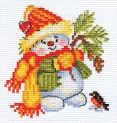 0-59 Набор для вышивания Алиса "Снеговичок"