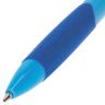Ручка шариковая автоматическая с грипом BRAUBERG "Juicy", СИНЯЯ, корпус ассорти, узел 0,7 мм, линия письма 0,35 мм, 141546