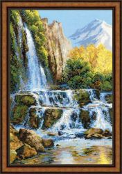 1194 Набор для вышивания Риолис "Пейзаж с водопадом"