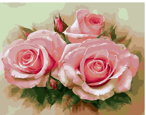 GX 29328 Картина по номерам PAINTBOY "Утренние розы"