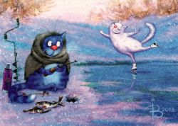 GX3952 "Синие коты. На реке" (Paintboy)