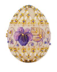 В185 Набор для вышивания Риолис «Яйцо пасхальное «Фиалки»