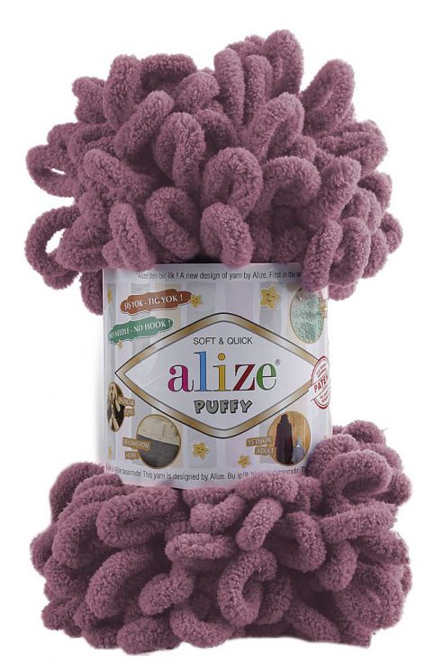 28 Пряжа Alize PUFFY - пыльная роза