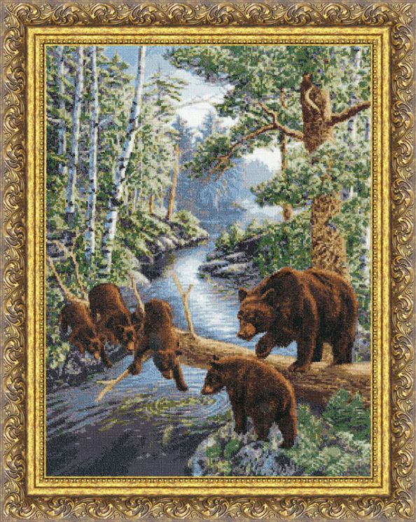 ДЖ-035 Набор для вышивания Золотое Руно "Медвежий край"