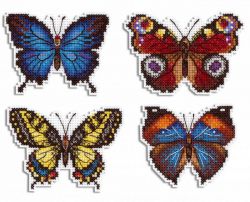 Р-485 Набор для вышивания Жар-птица "Яркие бабочки. Магниты"