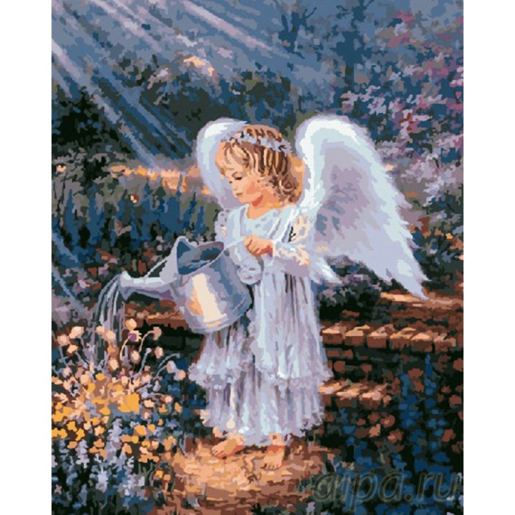 Картина по номерам Paintboy "Ангел в саду" GX9089