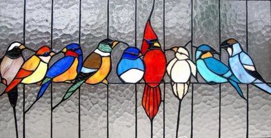 Алмазная мозаика Милато "Птицы, витраж" N-195