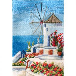 С282 Набор для вышивания РТО "Мельницы" (остров Санторини, Греция)