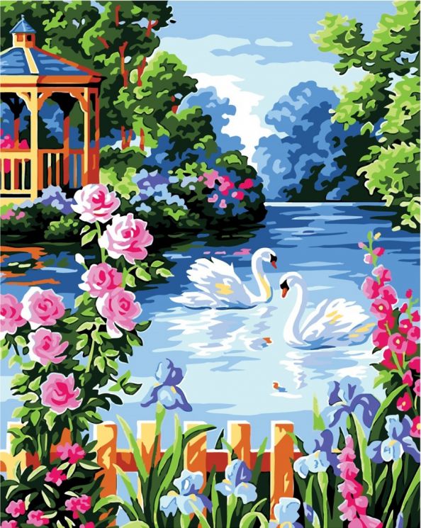 Картина по номерам Paintboy "На озере" GX6712 
