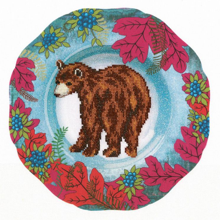 Набор для вышивания крестом РТО "Лесной декор. Медведь" М70028