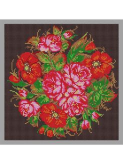 Набор для вышивания бисером Светлица "Жостовские цветы" 527П