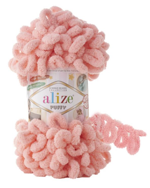 529 Пряжа Alize PUFFY - нежный персик