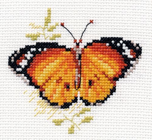 Набор для вышивания Алиса "Яркие бабочки. Оранжевая" 0-148