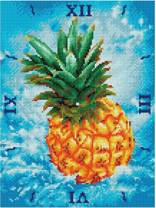 Алмазная мозаика Color Kit "Сочный ананас" часы 7304002P