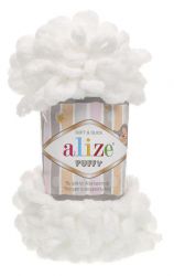 55 Пряжа Alize PUFFY - белый