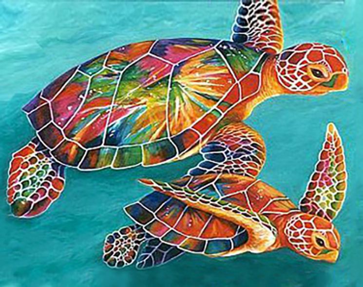 Ag 4665 Алмазная мозаика Гранни "Морские черепахи"