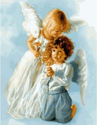 GX8358 Картина по номерам Paintboy "Небесные ангелочки"