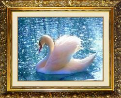 N-335 Алмазная мозаика МИЛАТО "Лебедь"