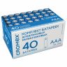 Батарейки алкалиновые "мизинчиковые" КОМПЛЕКТ 40 шт., CROMEX Alkaline, ААА (LR03, 24А), в коробке, 455596