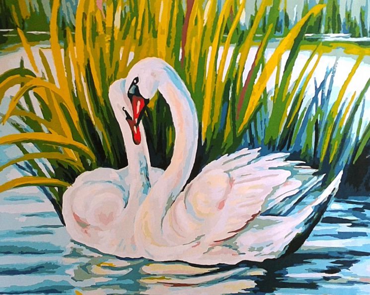 Картина по номерам Paintboy "Пара лебедей" GX8466