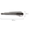 Нож универсальный 9 мм BRAUBERG "Metallic", металлический корпус (рифленый), автофиксатор, блистер, 236971