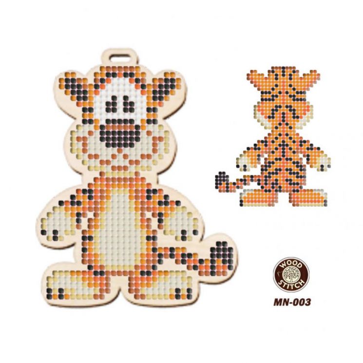 Набор для вышивания WoodStitch "Новогодняя игрушка. Тигренок", 10*8, MN-003