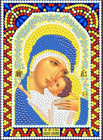 ИМА5-092 Алмазная мозаика ТМ НАСЛЕДИЕ "Богородица Сладкое лобзание"
