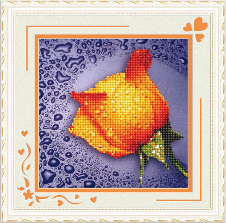 Алмазная мозаика Color Kit "Желтая роза" 80211