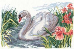 1-02 Набор для вышивания Алиса "Белый лебедь"