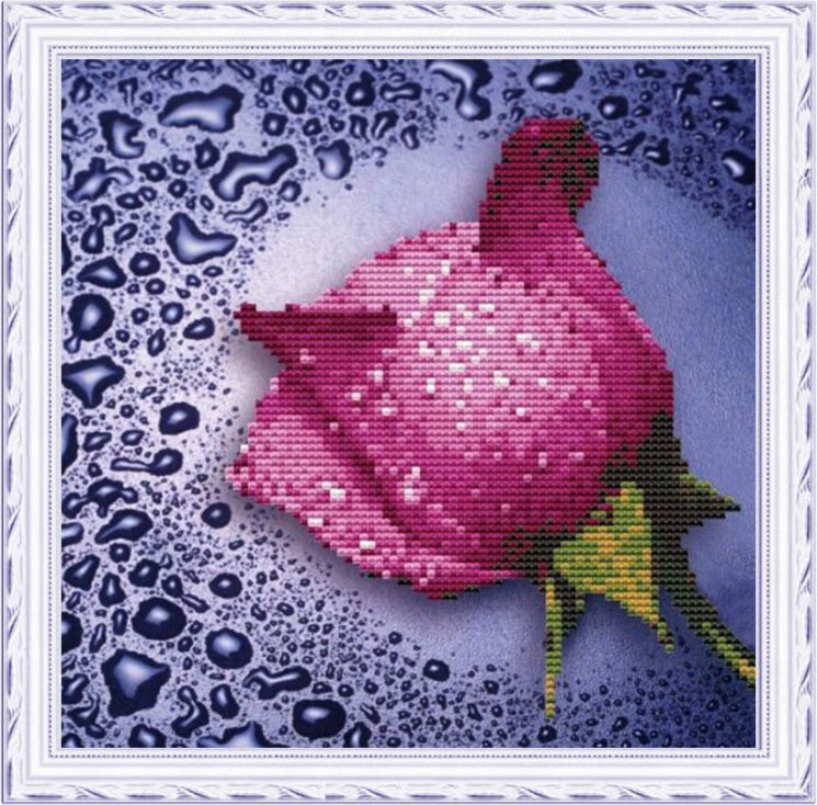 Алмазная мозаика Color Kit "Розовая роза" 80212