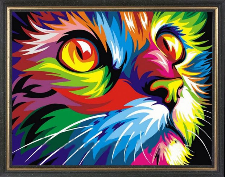 Алмазная мозаика Color Kit "Радужный кот" CKC018