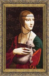 МК-016 Набор для вышивания Золотое Руно "Дама с горностаем" по картине Леонардо да Винчи