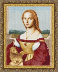 МК-027 Набор для вышивания Золотое Руно "Дама с единорогом" по картине Р. Санти