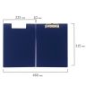 Папка-планшет BRAUBERG "Contract", А4 (315х230 мм), с прижимом и крышкой, пластиковая, синяя, сверхпрочная, 1,5 мм, 223488