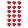 Стразы самоклеящиеся "Сердце", красные, 16 мм, 18 шт., на подложке, ОСТРОВ СОКРОВИЩ, 661579