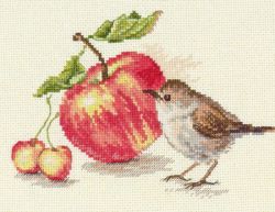 5-22 Набор для вышивания Алиса "Птичка и яблоко"