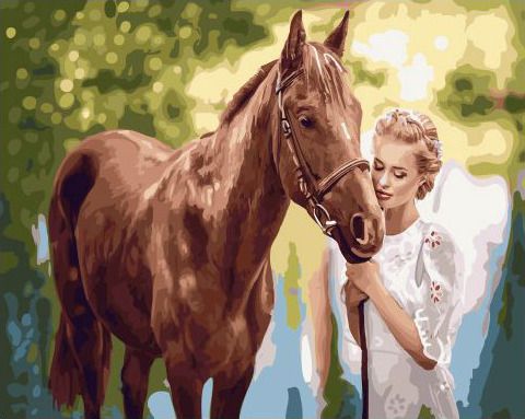 GX 32746 Картина по номерам Paintboy "Любимая лошадь"