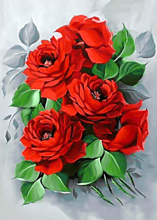 Ag 309 Алмазная мозаика Гранни "Изысканные розы"