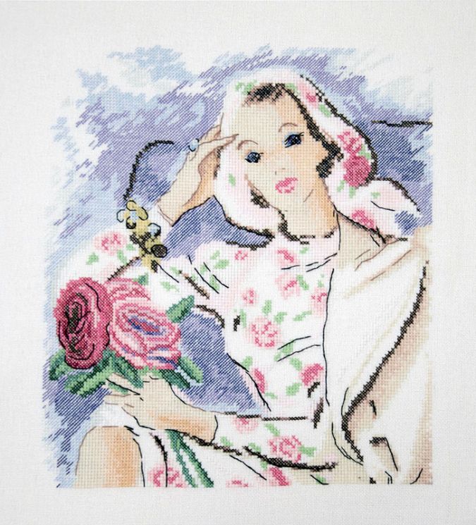 Набор для вышивания Марья Искусница "Девушка с розами" 09.009.09