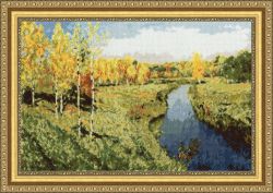 МК-037 Набор для вышивания Золотое Руно "Золотая осень" по картине И. Левитана