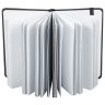 Скетчбук, белая бумага 140 г/м2 90х140 мм, 80 л., КОЖЗАМ, резинка, BRAUBERG ART CLASSIC, черный, 113180