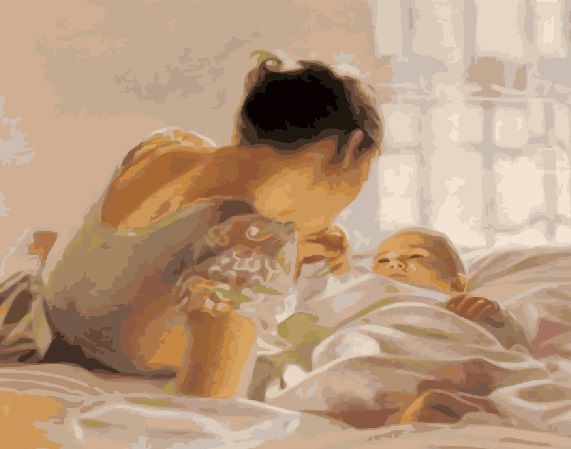 Картина по номерам Paintboy "Молодая мамочка" GX25114